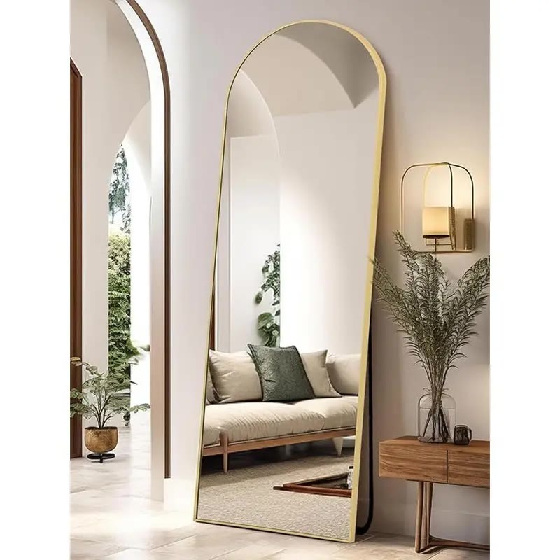 Tall Arched Full-Length Mirror with Black Frame - photo 2