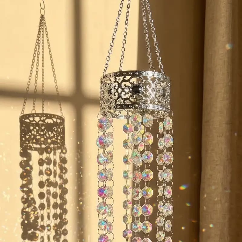 Hanging Crystal Sun Catcher with Silver Frame - photo 3