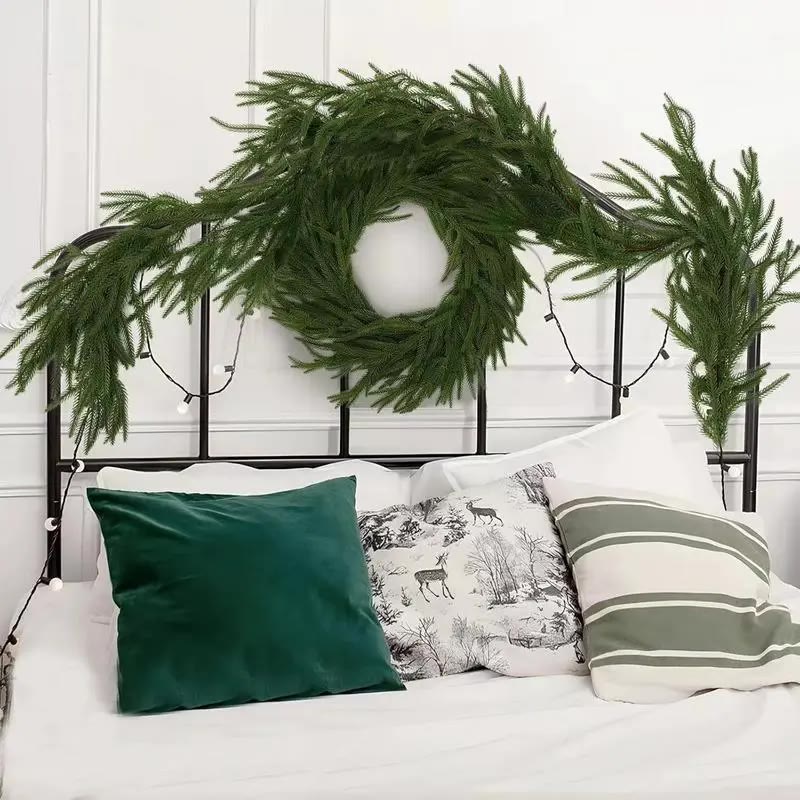 Green Artificial Pine Garland for Mantels - photo 4