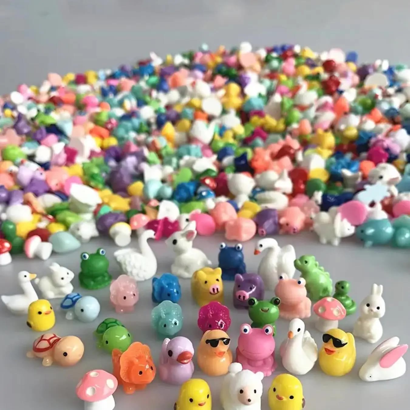 Assorted Miniature Resin Animal and Mushroom Figurines - photo 3