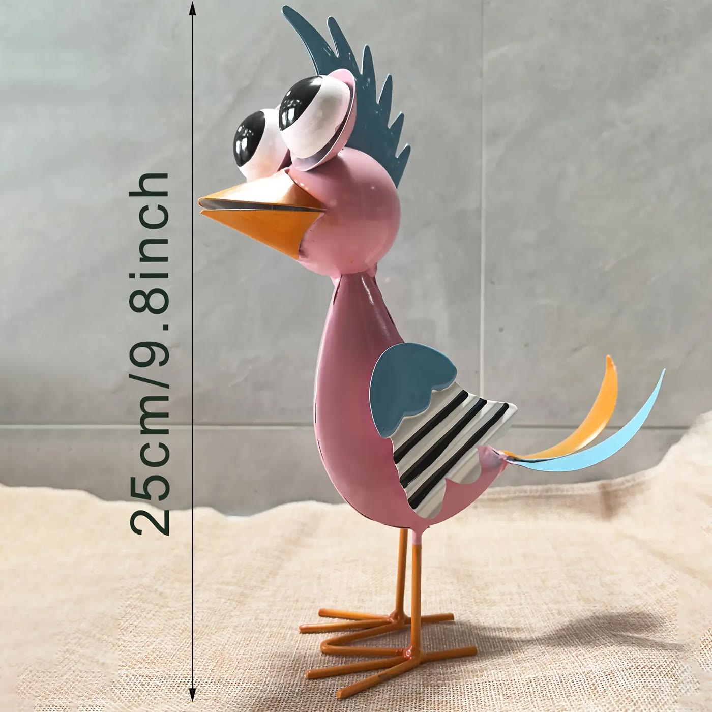 Colorful Painted Metal Bird Figurines Set - photo 2