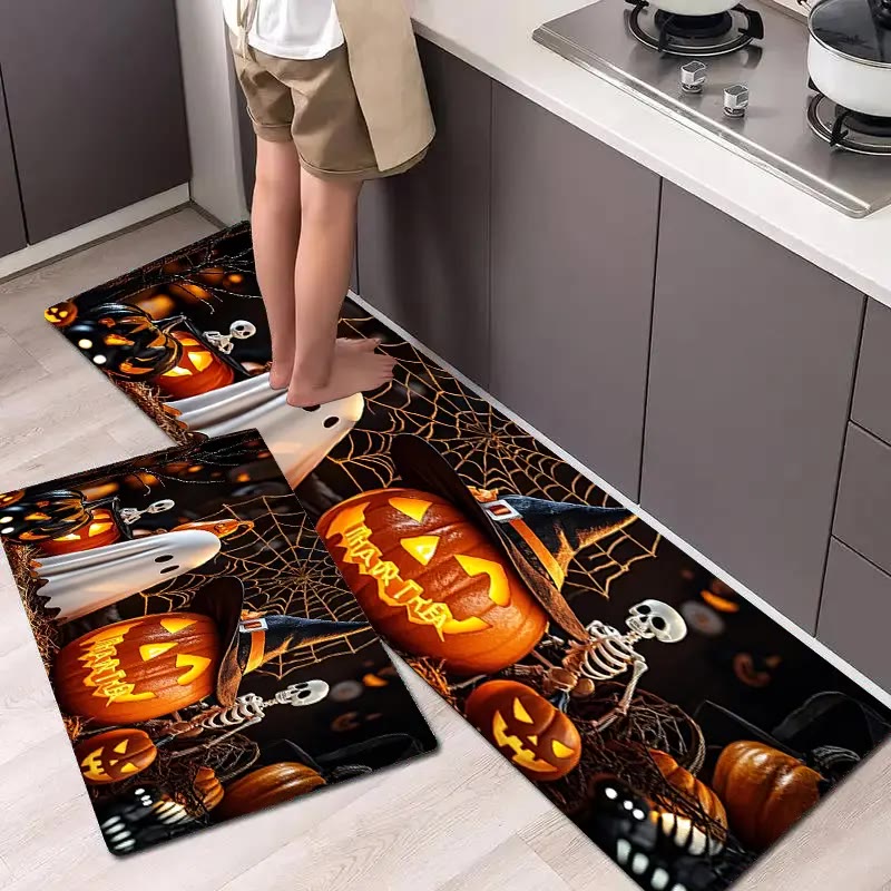 Halloween Pumpkin and Ghost Printed Kitchen Runner Mats - photo 4