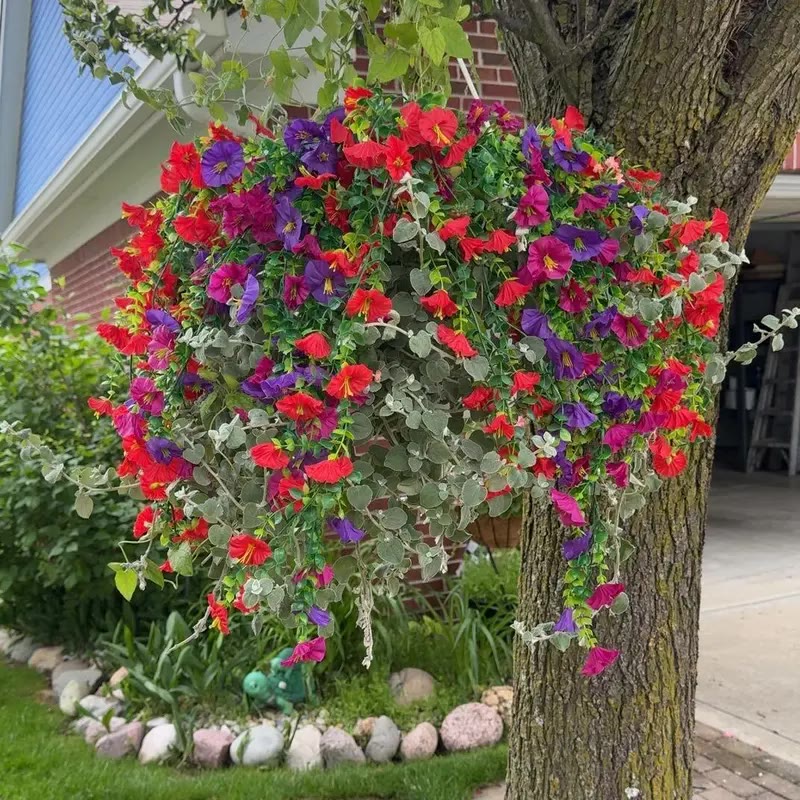 Purple and Pink Artificial Hanging Flower Vines - photo 4