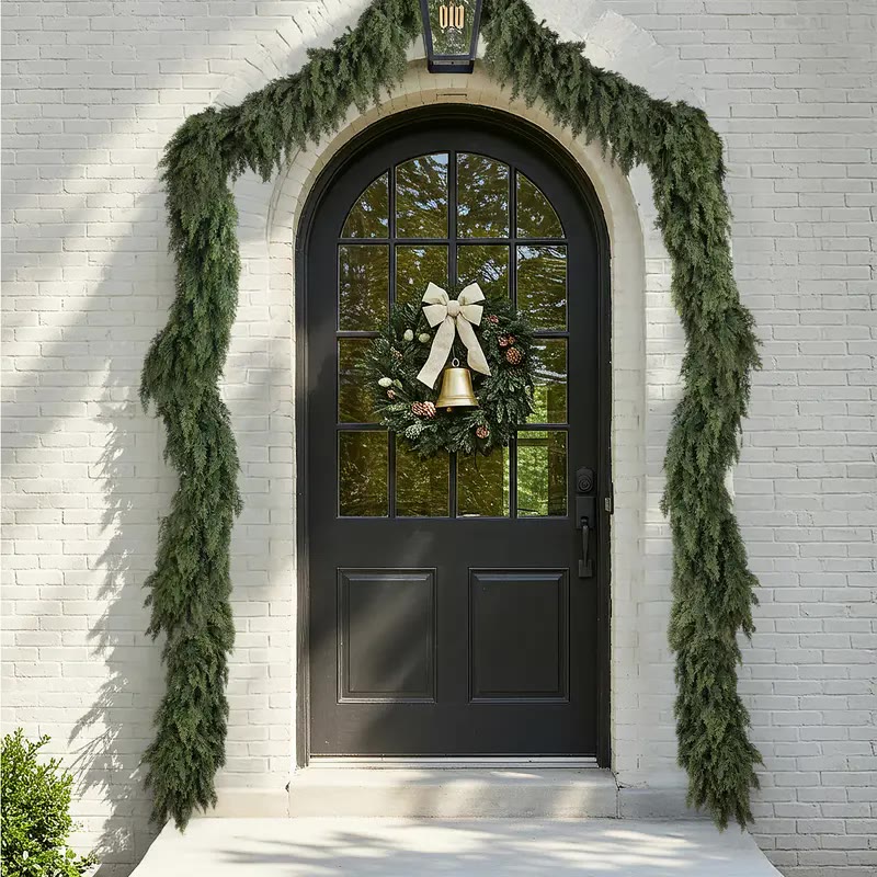 Long Faux Cedar Garland in Deep Green - photo 4