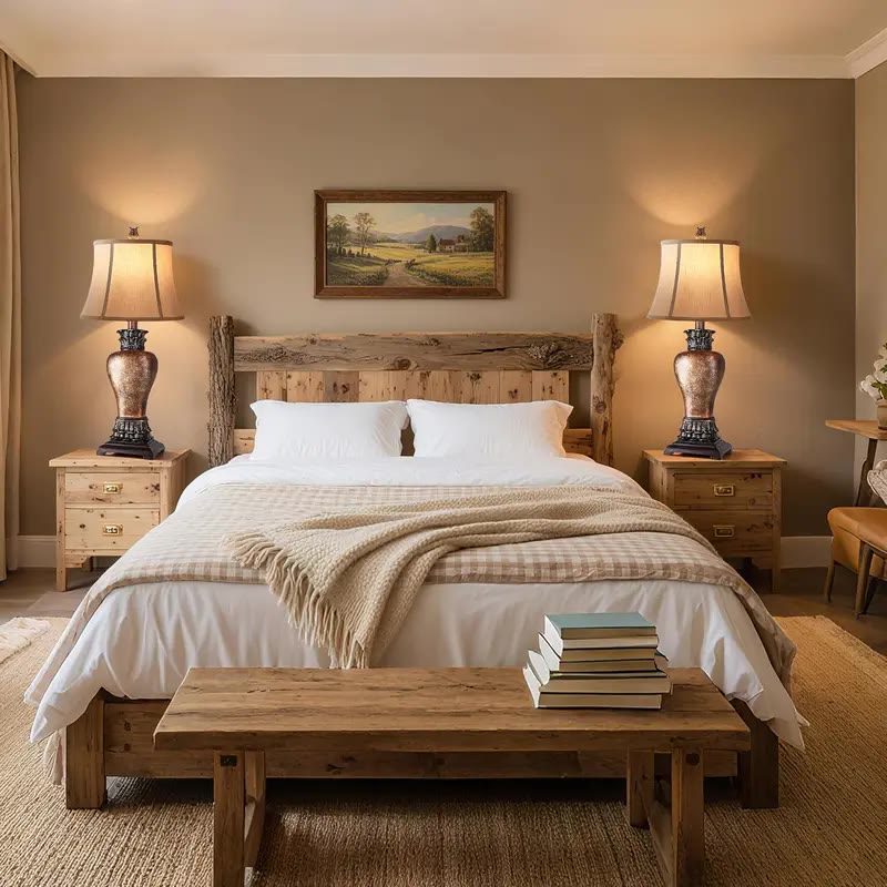 Pair of Bronze-Tone Table Lamps with Bell Shades - photo 2