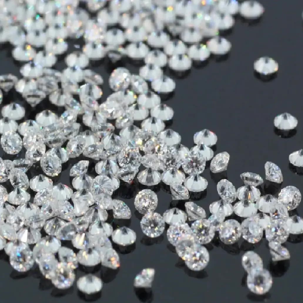 Loose Clear Round Faceted Gemstones for Jewelry Making