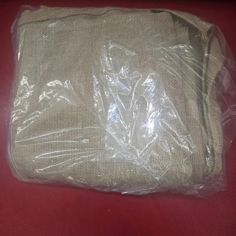 Folded Natural Burlap Cloth in Grey-Green - photo 3