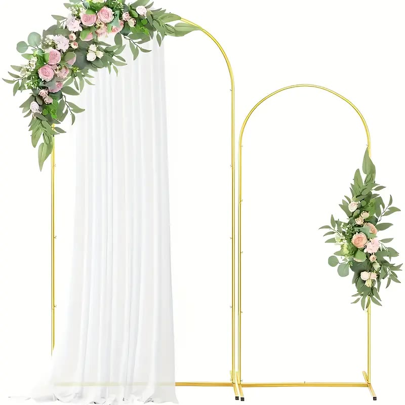 Gold Arched Metal Backdrop Frames, Set of Three - photo 2