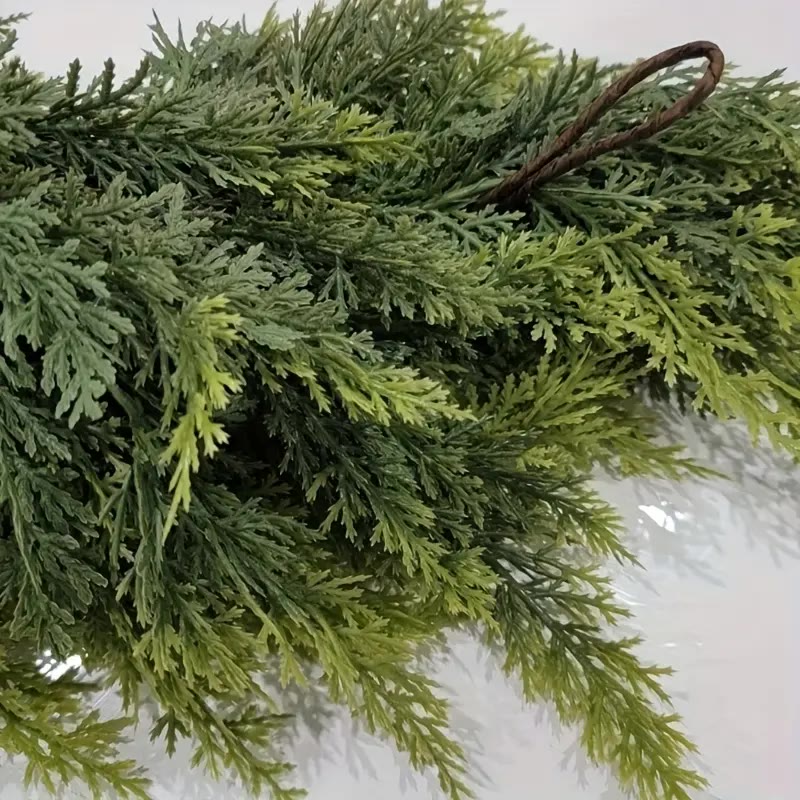 Artificial Evergreen Garland Set with Hanging Brass Bells - photo 4
