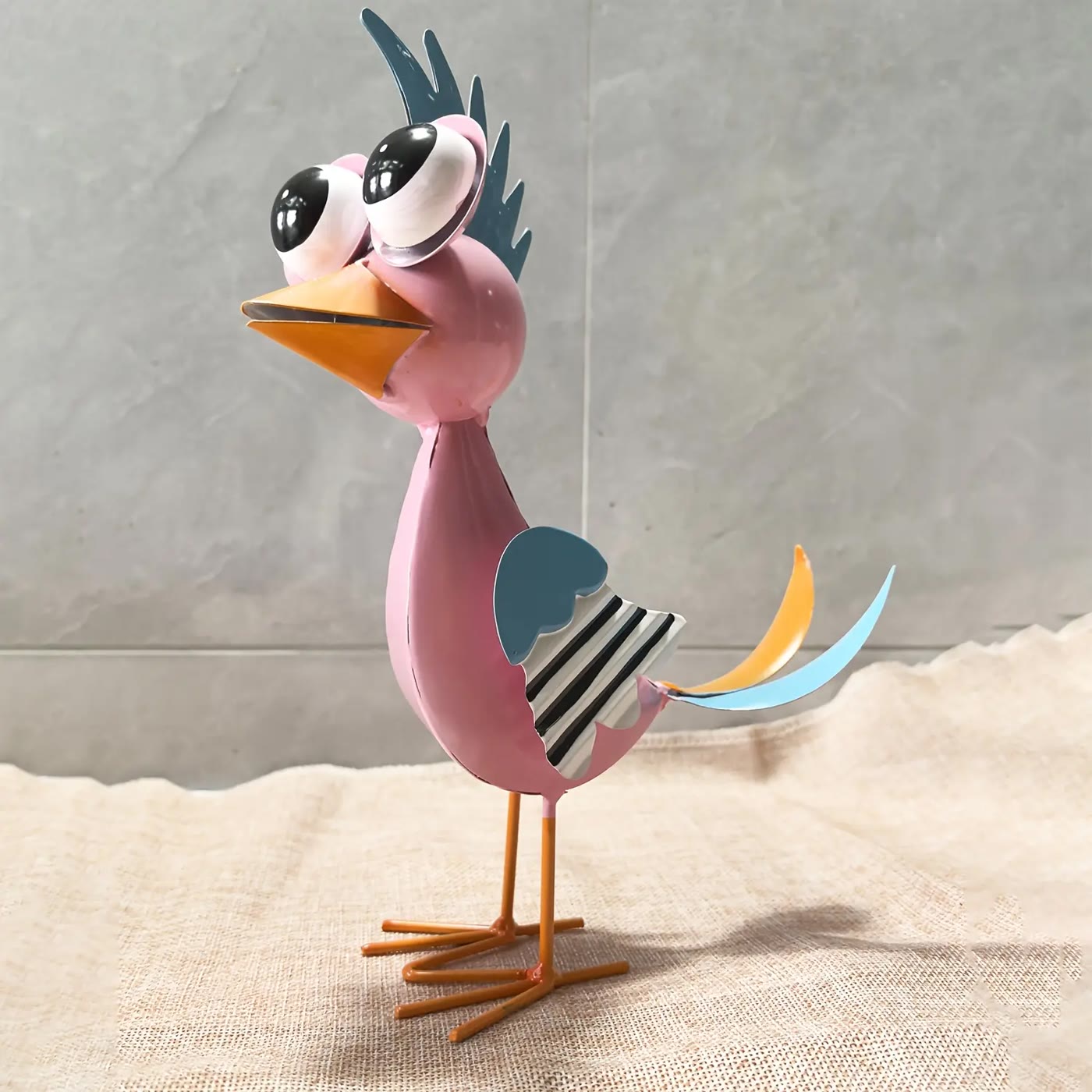 Colorful Painted Metal Bird Figurines Set - photo 4