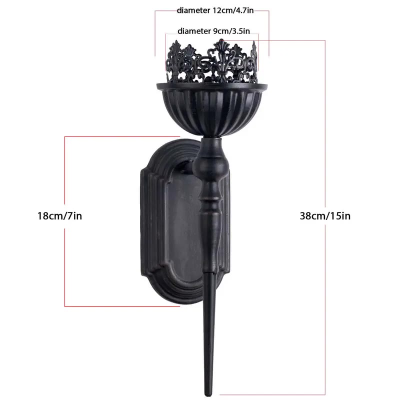Black Iron Wall Sconces for Pillar Candles - photo 3