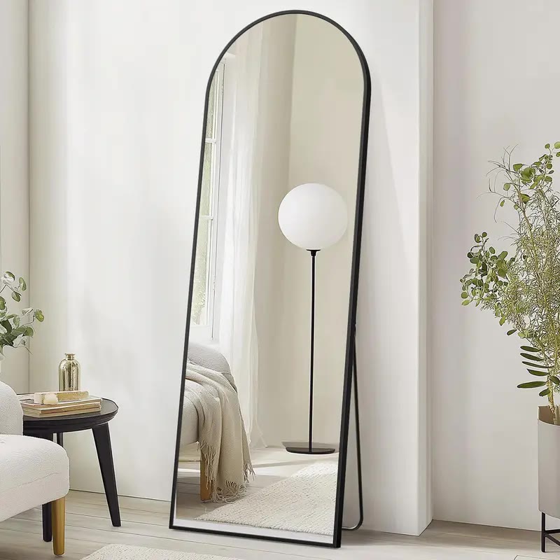 Tall Arched Full-Length Mirror with Black Frame - photo 3