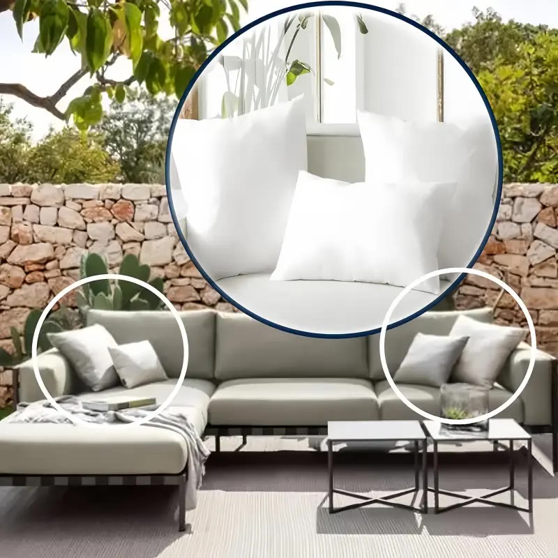 White Square Pillow Inserts for Sofas and Beds - photo 2