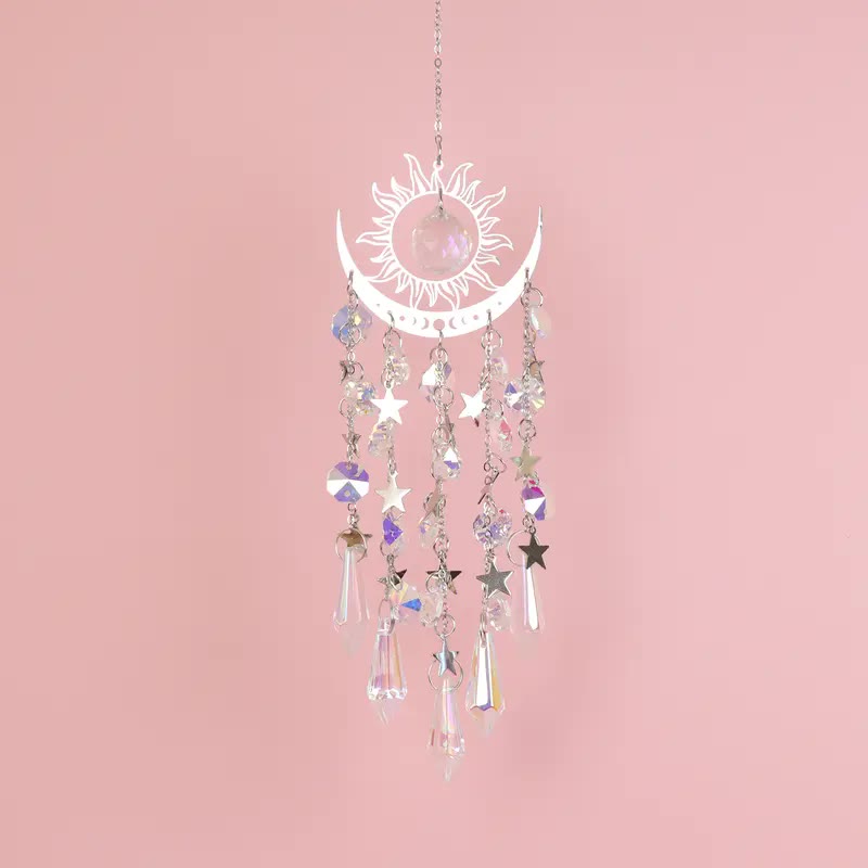 Gold Sun and Moon Crystal Hanging Suncatcher - photo 2