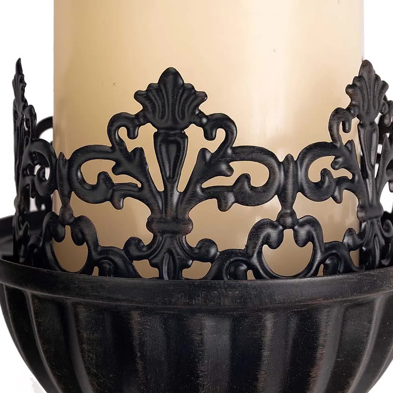Black Iron Wall Sconces for Pillar Candles - photo 4
