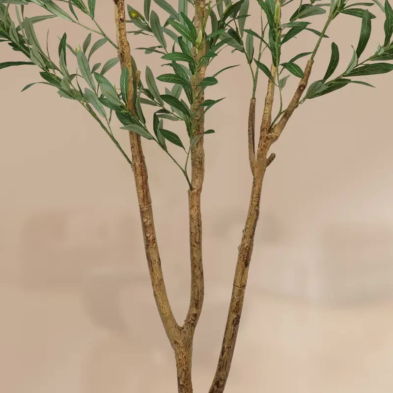 Tall Faux Olive Tree in White Round Pot - photo 4