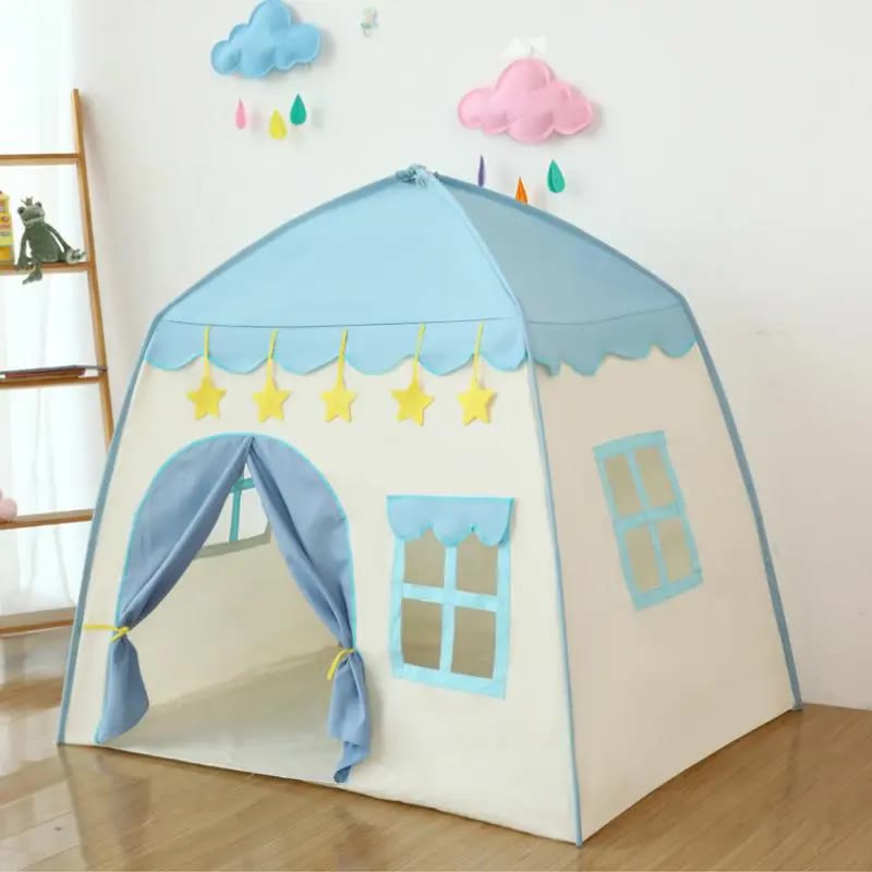 Pink and Cream Fabric Play Tent with Flowers - photo 2