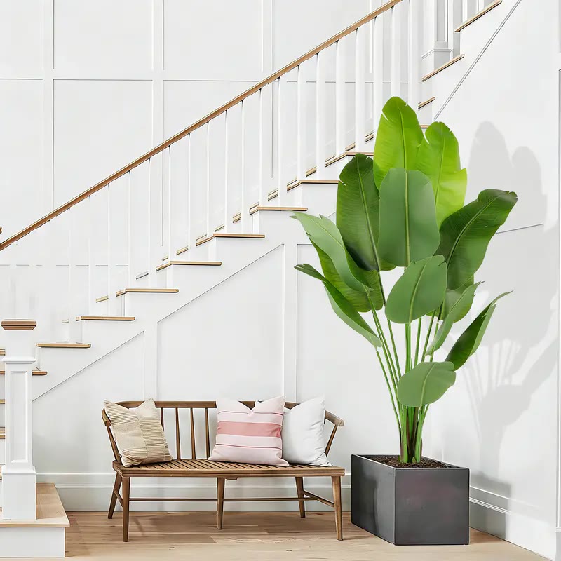 Tall Artificial Tropical Plant in White Pot - photo 4
