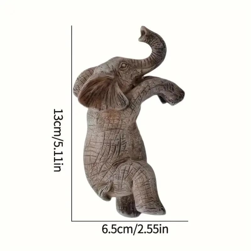 Climbing Elephant Resin Plant Pot Decoration - photo 2