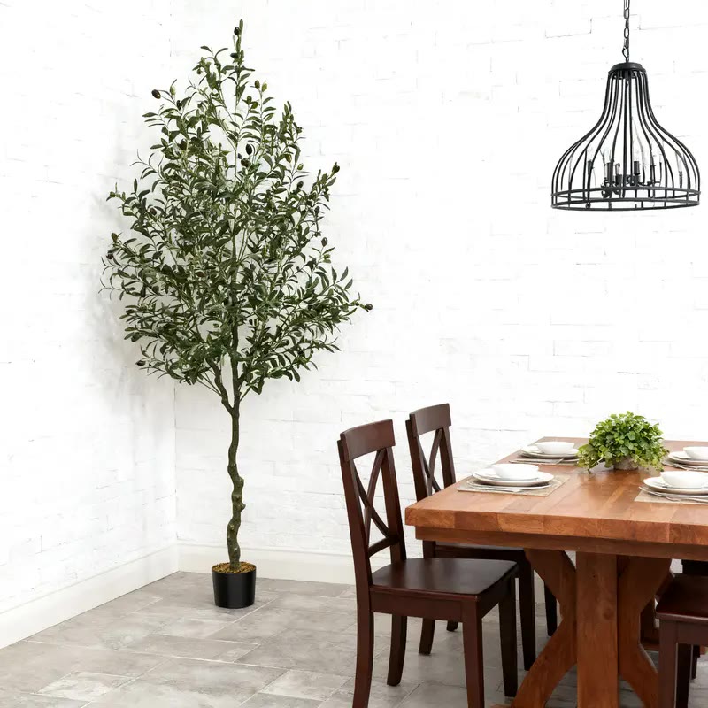 Tall Faux Olive Tree in Black Pot - photo 4