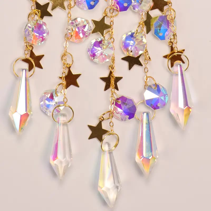 Gold Sun and Moon Crystal Hanging Suncatcher - photo 4