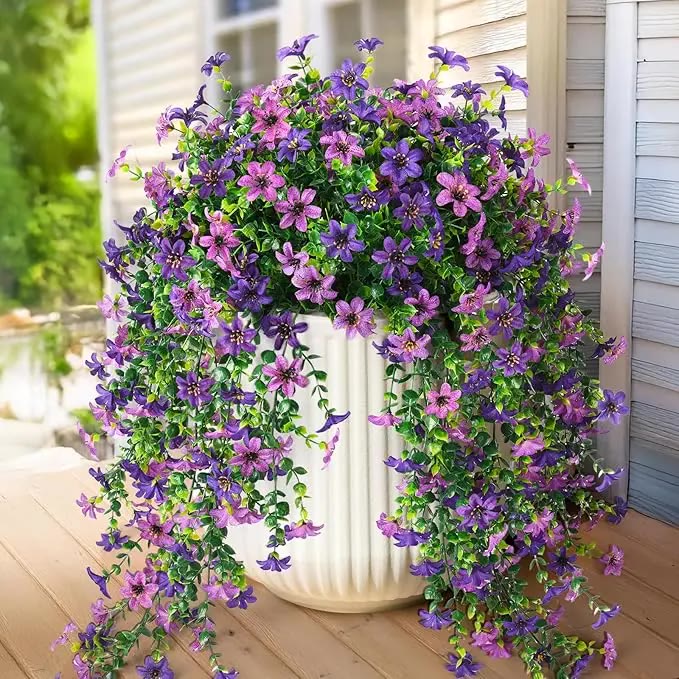 Purple and Pink Artificial Hanging Flower Vines