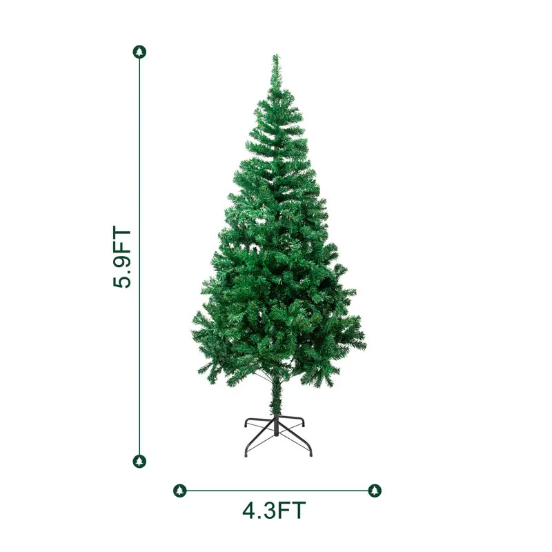 Green Artificial Christmas Tree with Metal Stand - photo 2