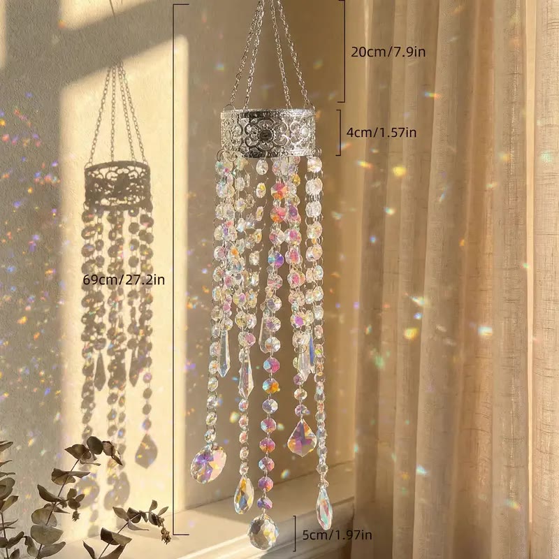 Hanging Crystal Sun Catcher with Silver Frame - photo 4