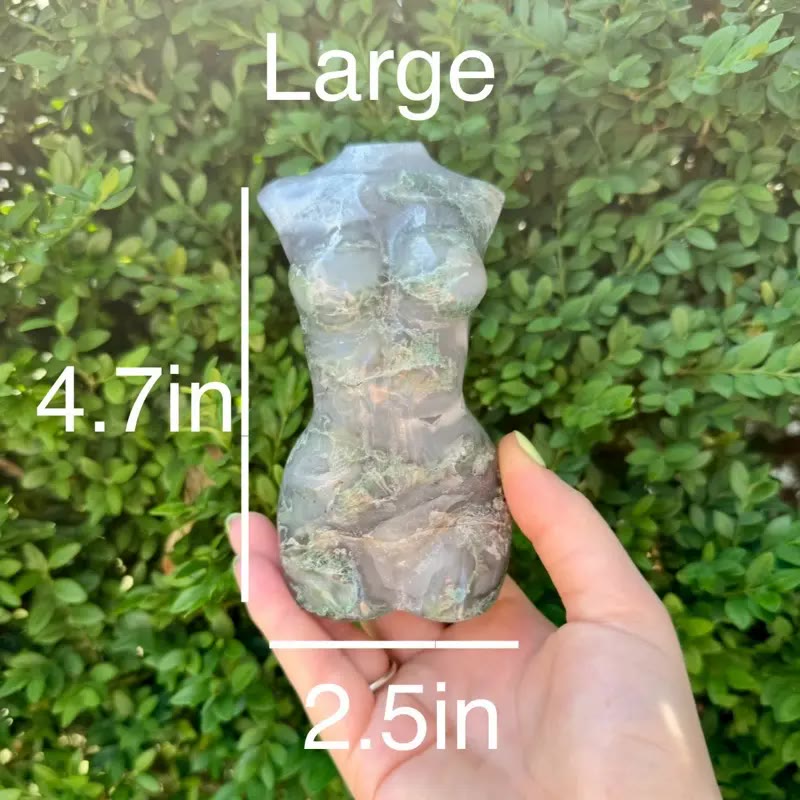 Carved Agate Crystal Torso Figurines - photo 3