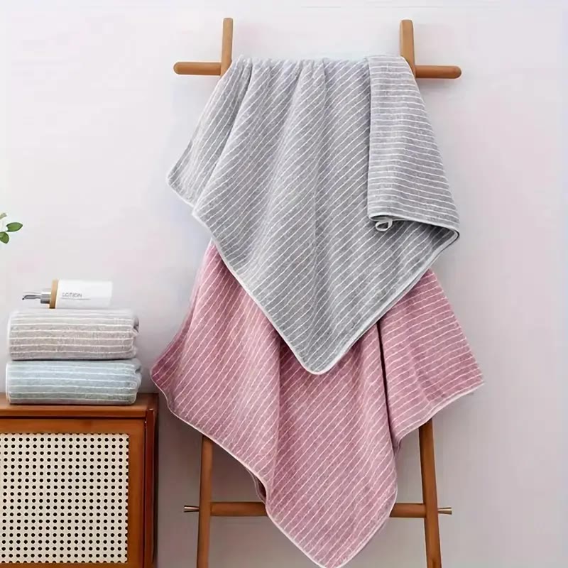 Striped Soft Towel Set in Mixed Colours - photo 3