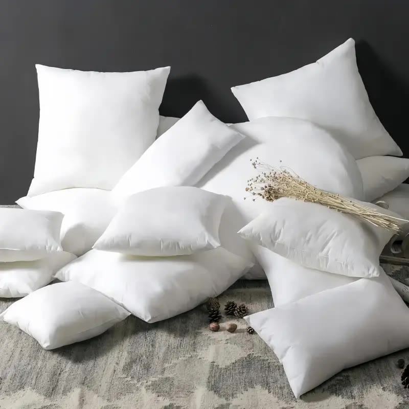 White Square Pillow Inserts for Sofas and Beds - photo 3